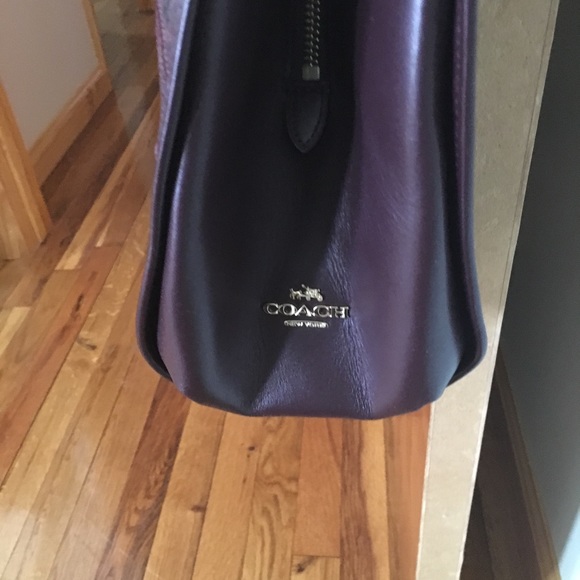 Coach Handbag Leather Cherry Burgundy NWT - Picture 2 of 7